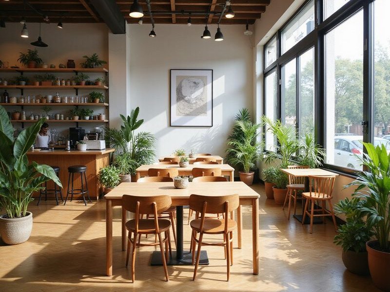 Bubbs & Bites cafe interior with Muji-inspired design