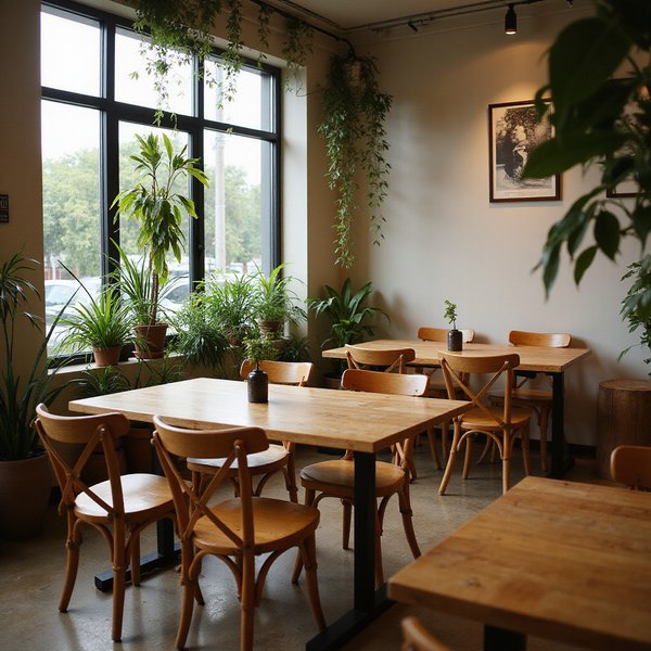 Bubbs & Bites cafe interior with cozy Muji-style decor