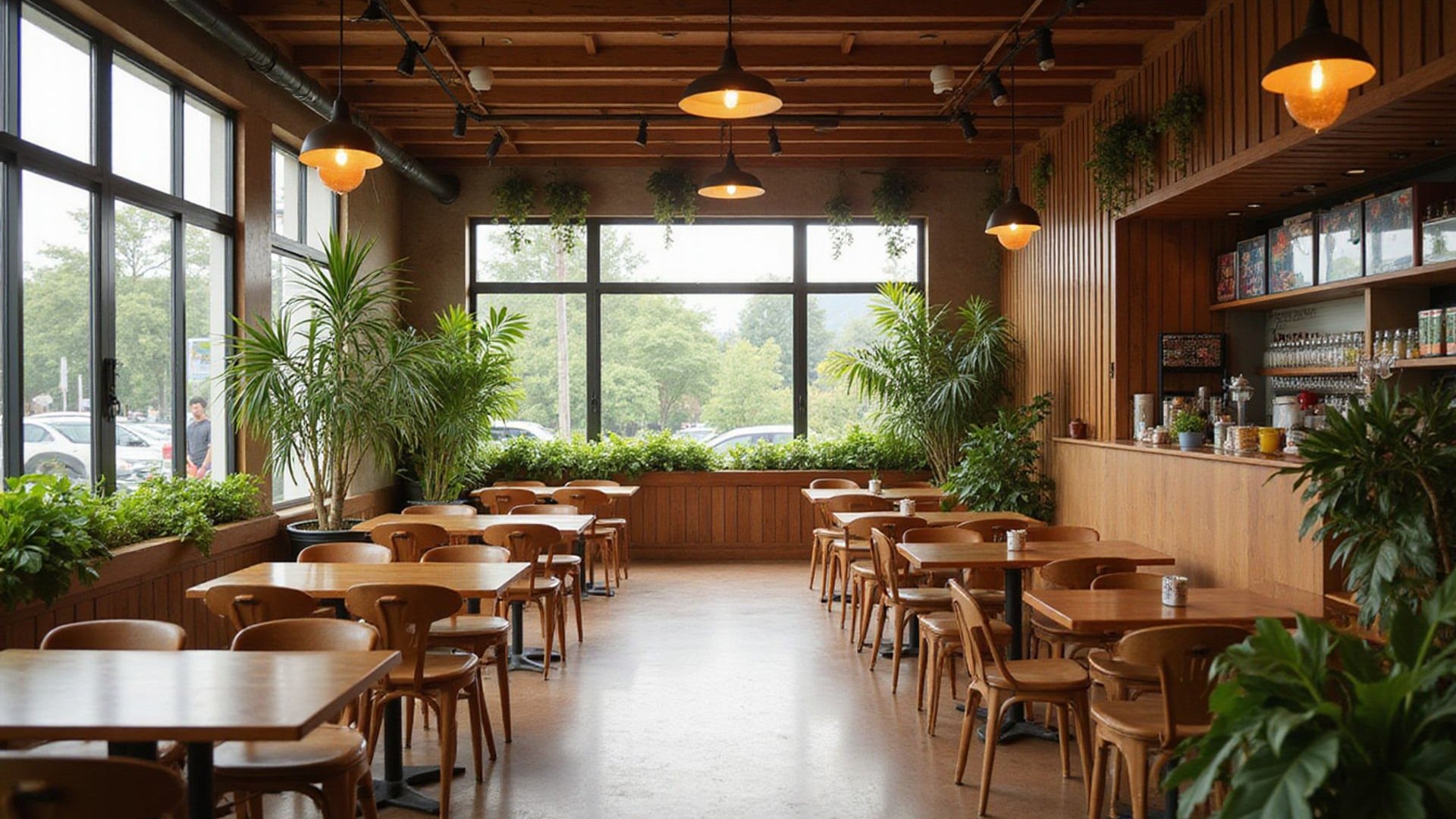 Bubbs & Bites Cafe cozy interior with warm ambiance