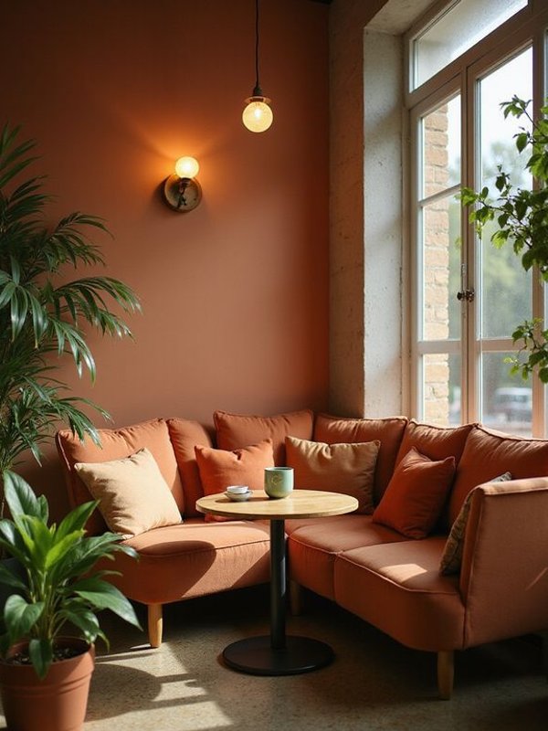 Cozy corner seating at Bubbs & Bites